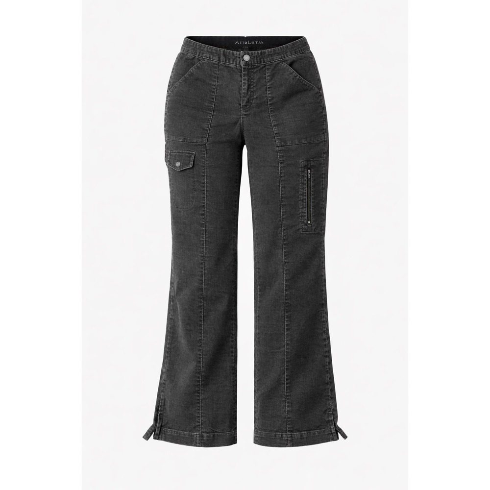 Athleta Cargo Pants Womens 8 Blue Green Corduroy Utility Color Shift